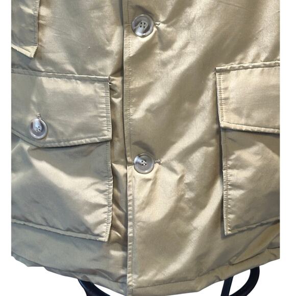 Woolrich Arctic Goose Down Filled Parka Coyote Fur Tan Men's Size L-Excellent - Picture 4 of 13